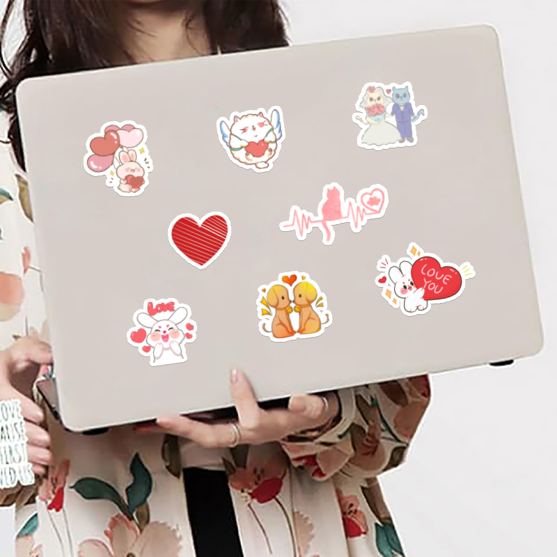 digital Valentine stickers distribution