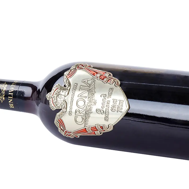 Metal labels for wine
