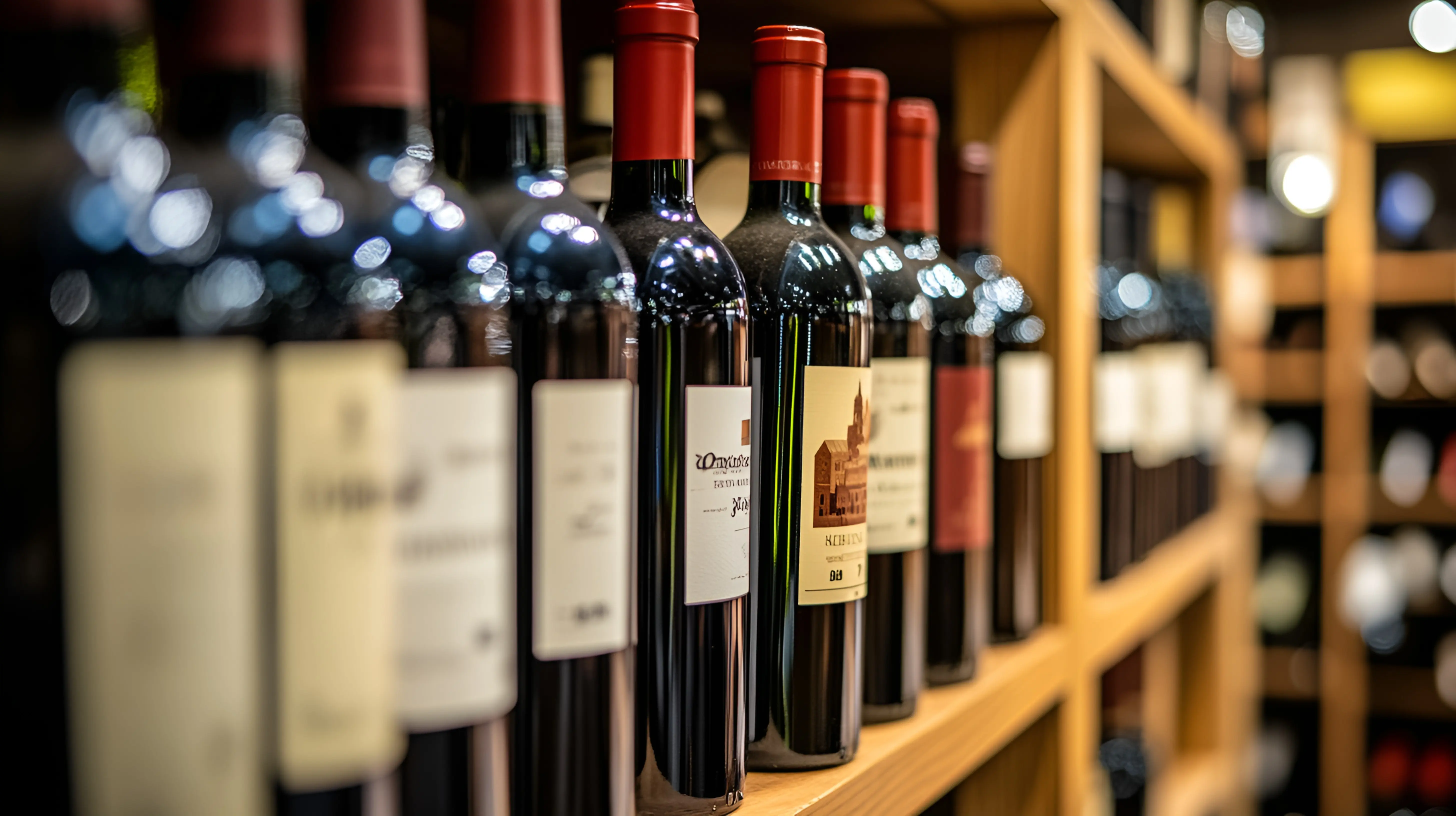 摄图网_601991454_酒瓶排列在酒窖木架(非企业商用)